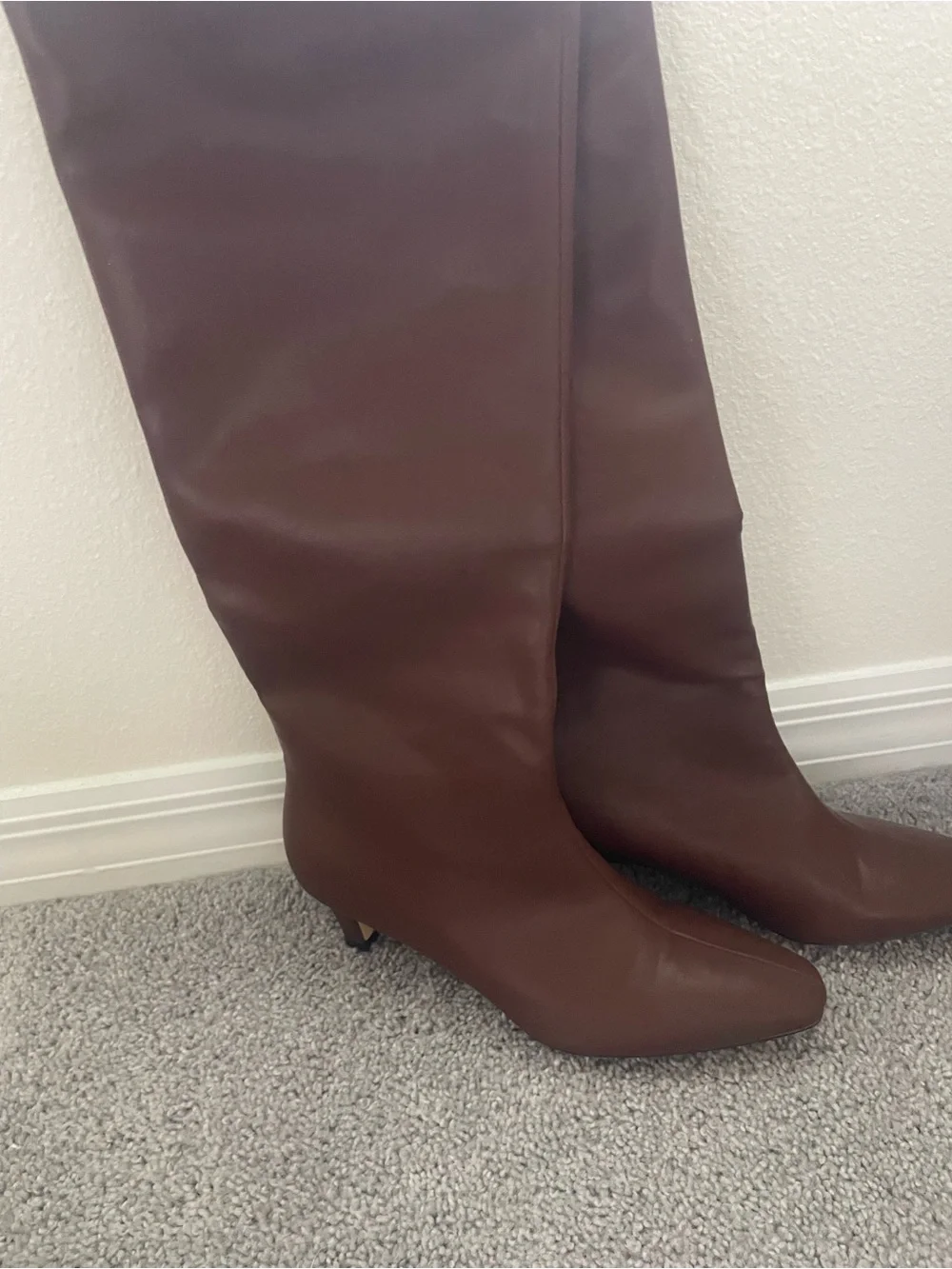 Brown Knee-High Leather Boots - Classic Women’s Dress Boots
